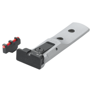 LPA Adj. Sight Set Revolver (Silver Finish) Target Blade/Red Fiber Optic Front