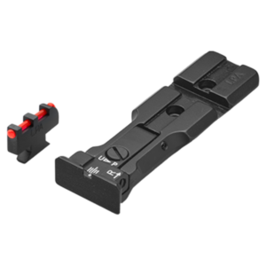 LPA Adj. Sight Set Revolver (Black Finish) Target Blade/Red Fiber Optic Front
